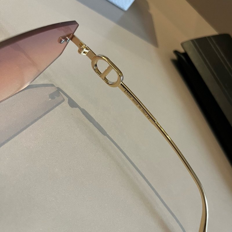 Dior Rimless Sunglasses with CD Logo - Rose Gradient Lens view