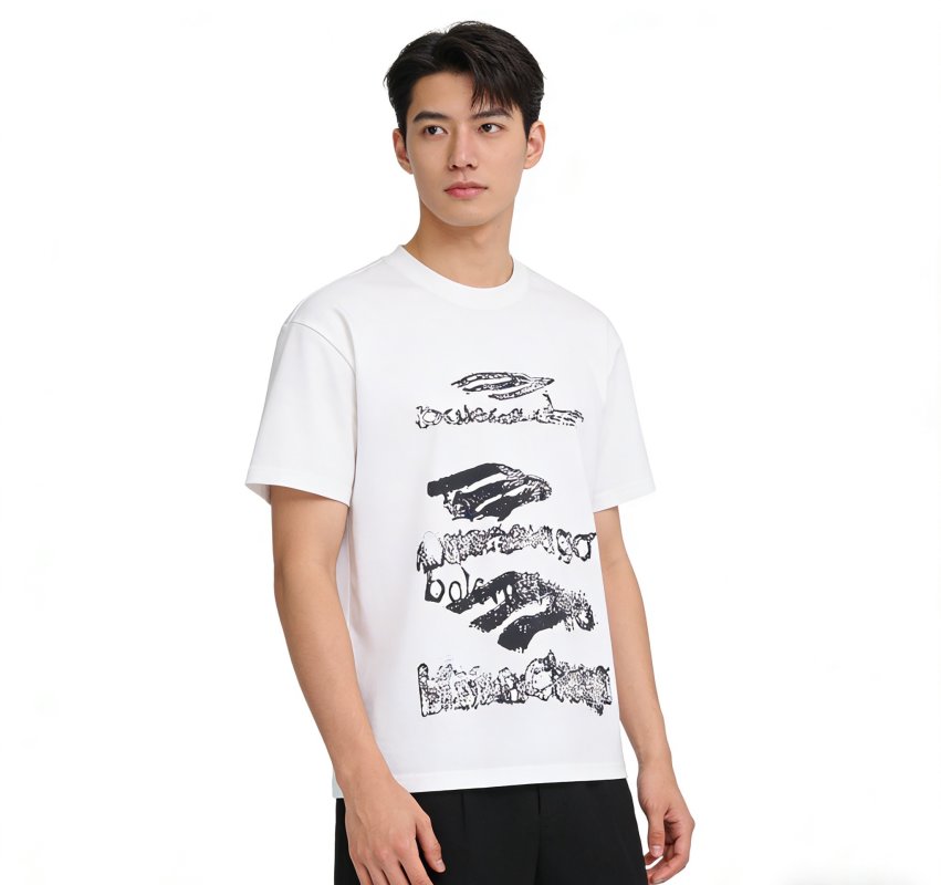 Burberry White Graphic Print Short Sleeve T-Shirt view