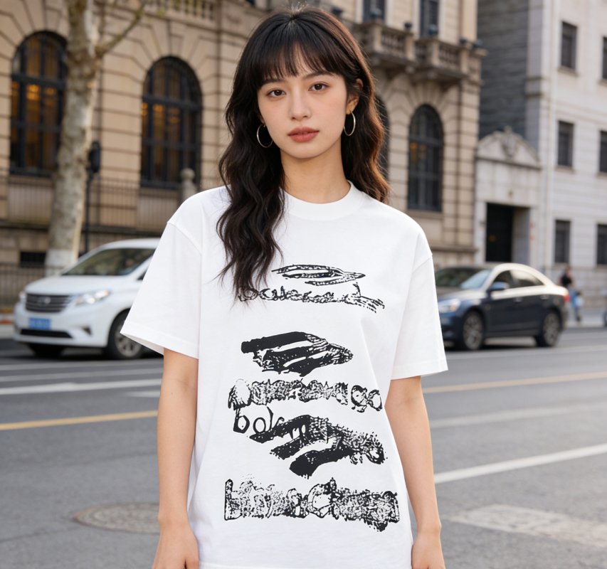 Burberry White Graphic Print Short Sleeve T-Shirt view