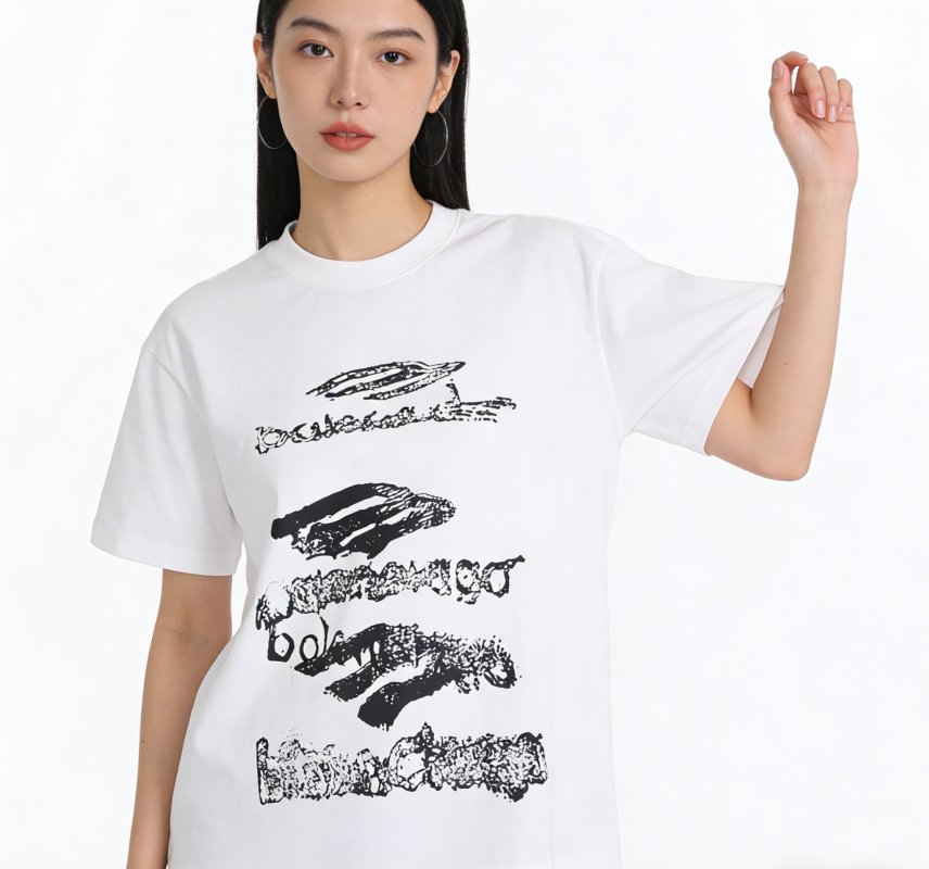 Burberry White Graphic Print Short Sleeve T-Shirt view