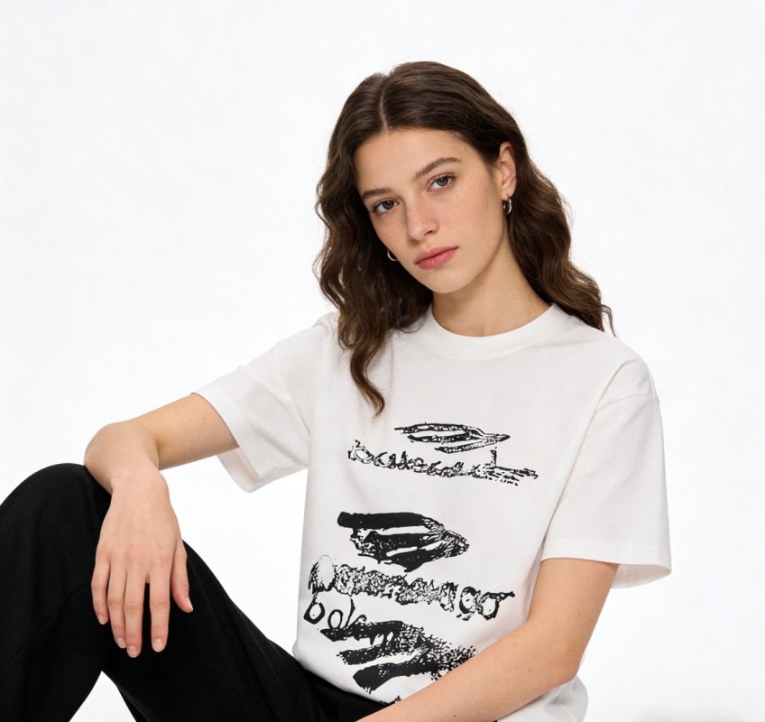 Burberry White Graphic Print Short Sleeve T-Shirt view