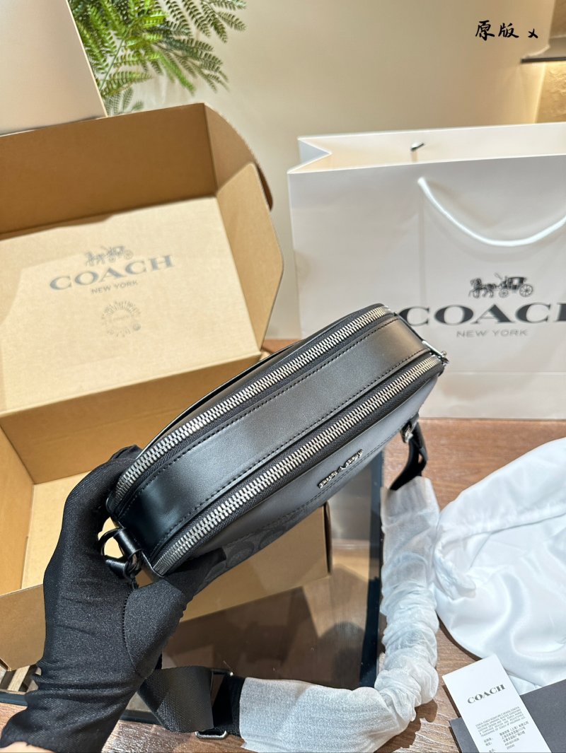 Coach Graham Dual Zip Camera Bag - Black Monogram view