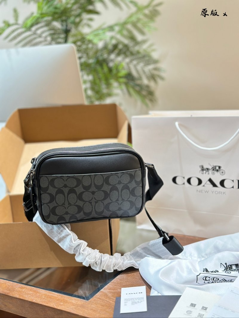 Coach Graham Dual Zip Camera Bag - Black Monogram view