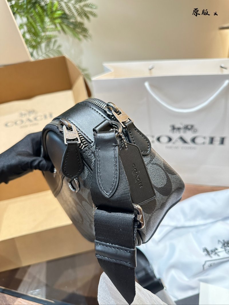 Coach Graham Dual Zip Camera Bag - Black Monogram view