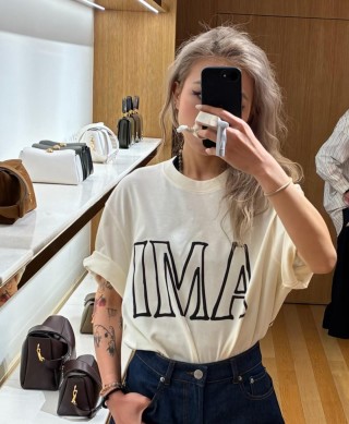 Amiri White Outline Logo T-Shirt view 3