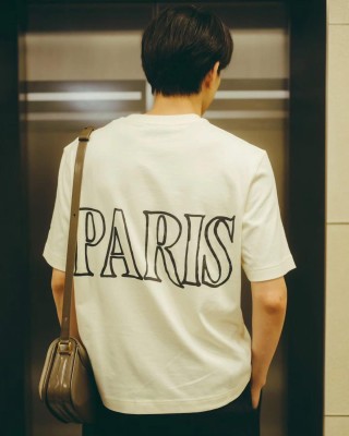 Amiri White Outline Logo T-Shirt view 6