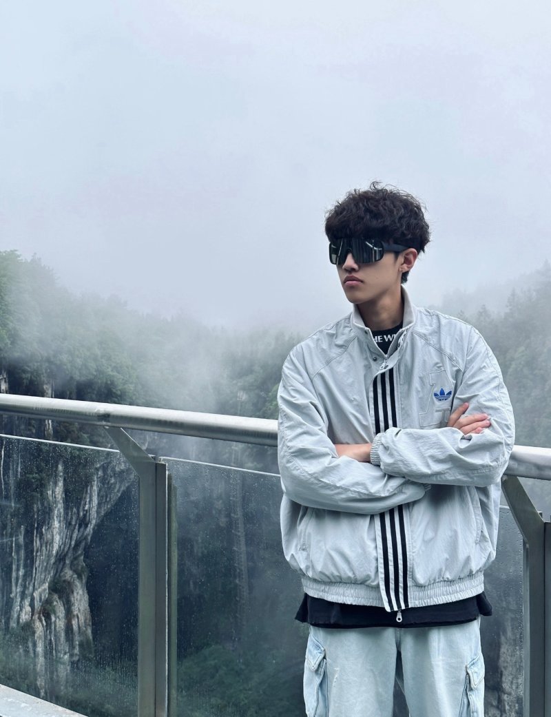 Adidas White & Blue Track Jacket