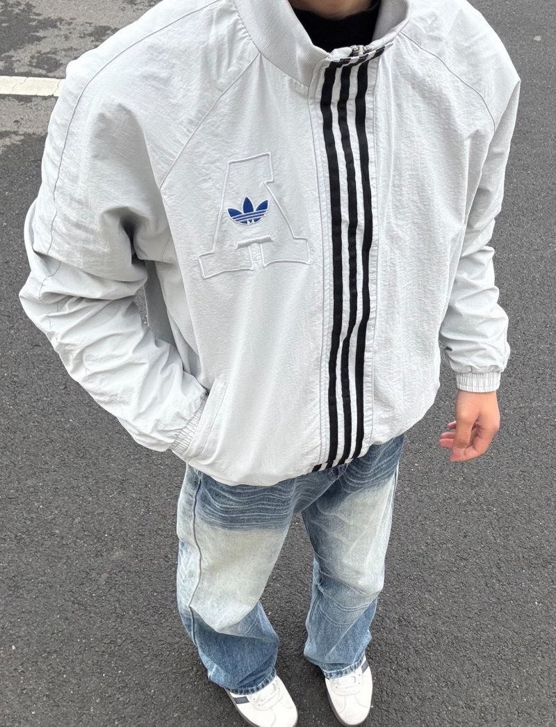 Adidas White & Blue Track Jacket view