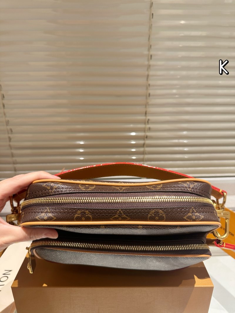 Louis Vuitton Monogram Canvas Dual-Compartment Messenger Bag Brown view