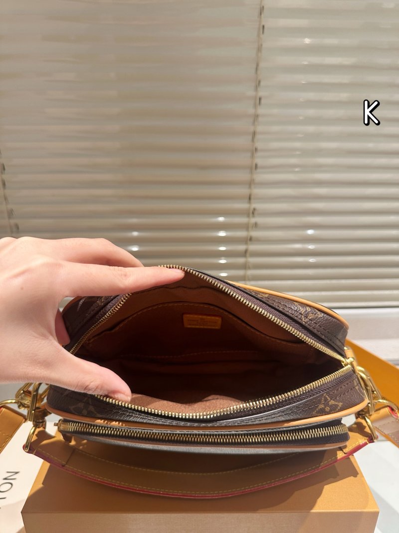 Louis Vuitton Monogram Canvas Dual-Compartment Messenger Bag Brown view