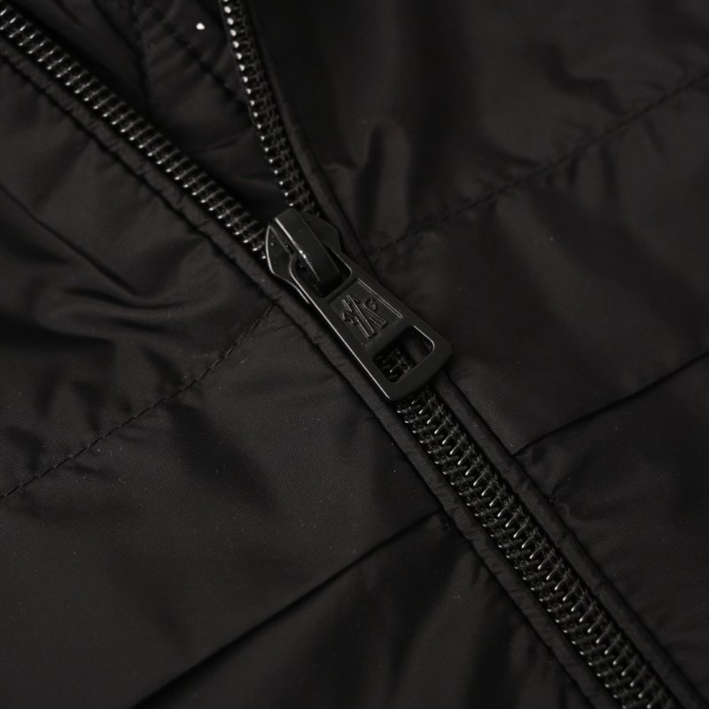 Moncler Navy Puffer Jacket with Heart Logo view