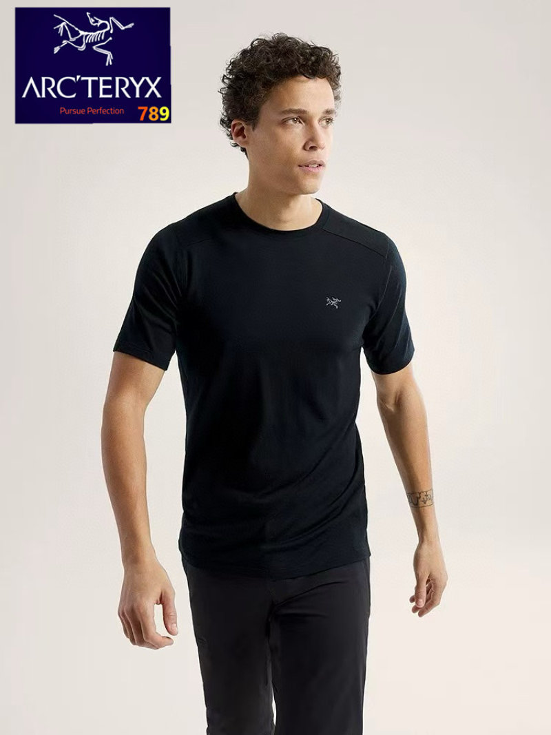 Arc'teryx Short Sleeve Half-Zip Mock Neck T-Shirt Sage view
