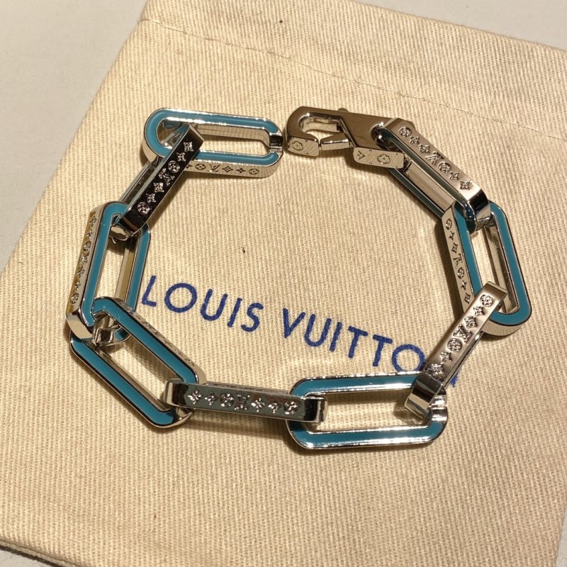 Louis Vuitton Monogram Bamboo Link Blue Bracelet view