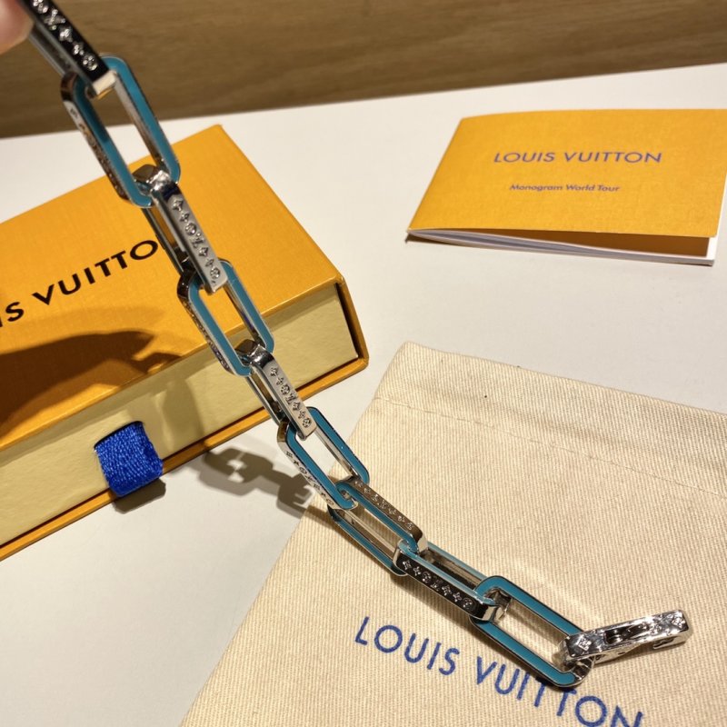 Louis Vuitton Monogram Bamboo Link Blue Bracelet view