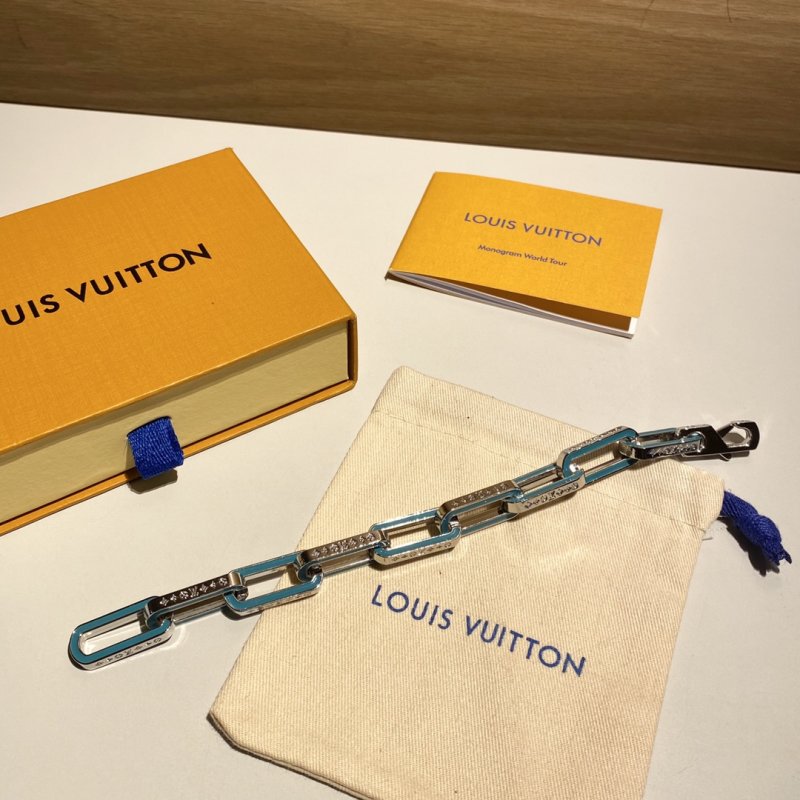 Louis Vuitton Monogram Bamboo Link Blue Bracelet view
