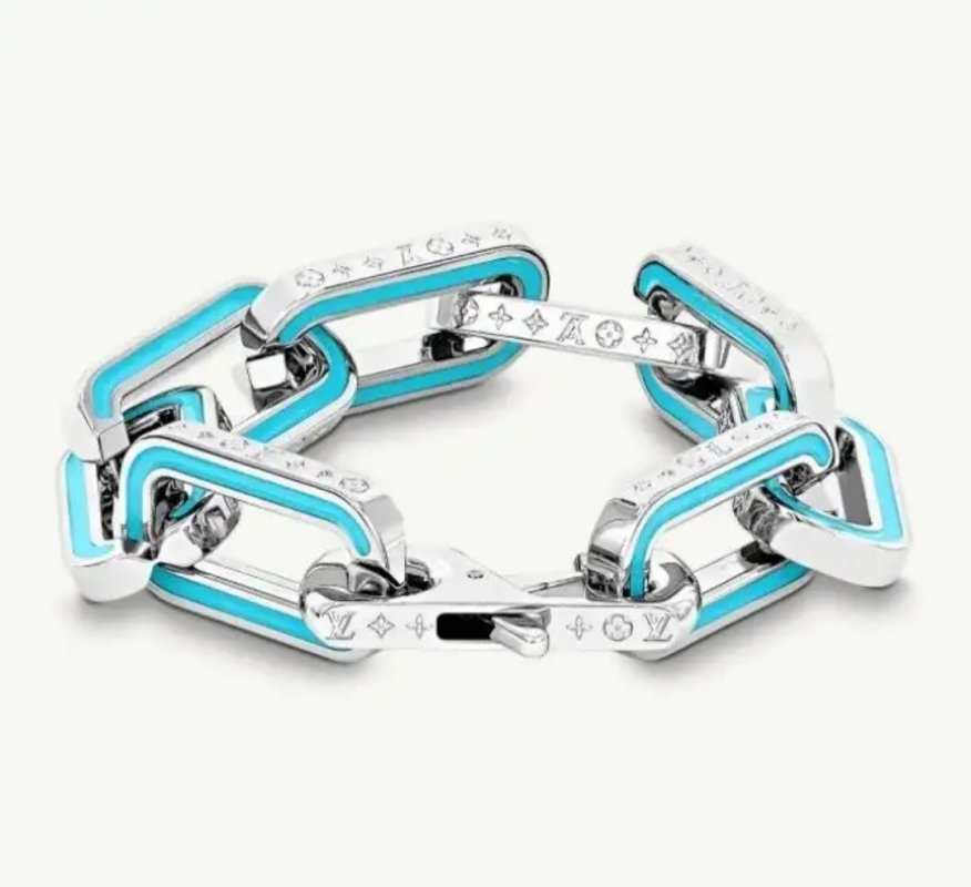Louis Vuitton Monogram Bamboo Link Blue Bracelet view