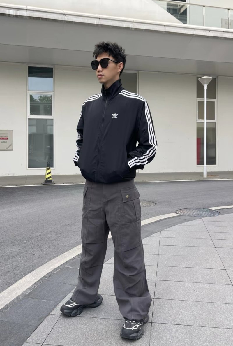 Adidas Black 3-Stripe Track Jacket view