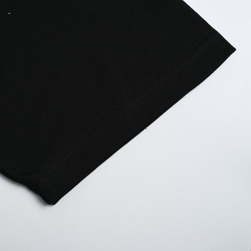 Dior Black Short-Sleeve Logo T-Shirt with Pleated Hem view