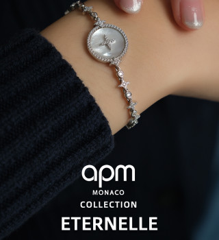 APM Monaco Eternelle Star Mother-of-Pearl Silver Bracelet