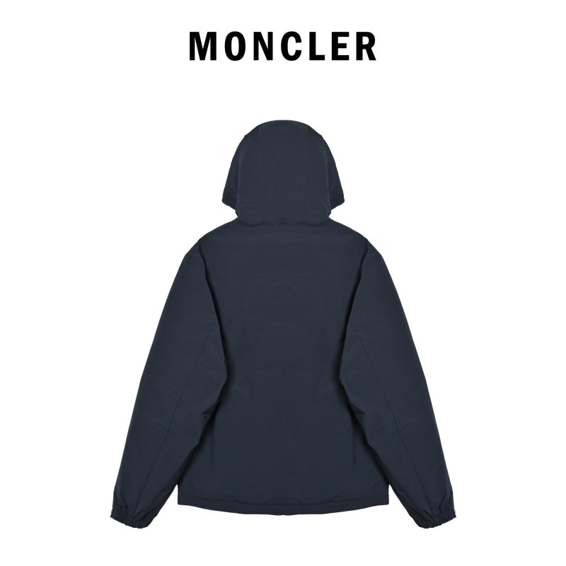 Moncler Navy Down Jacket with Chest Pocket view