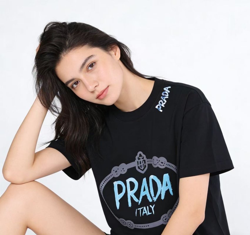 Prada Italy Logo Black T-Shirt view
