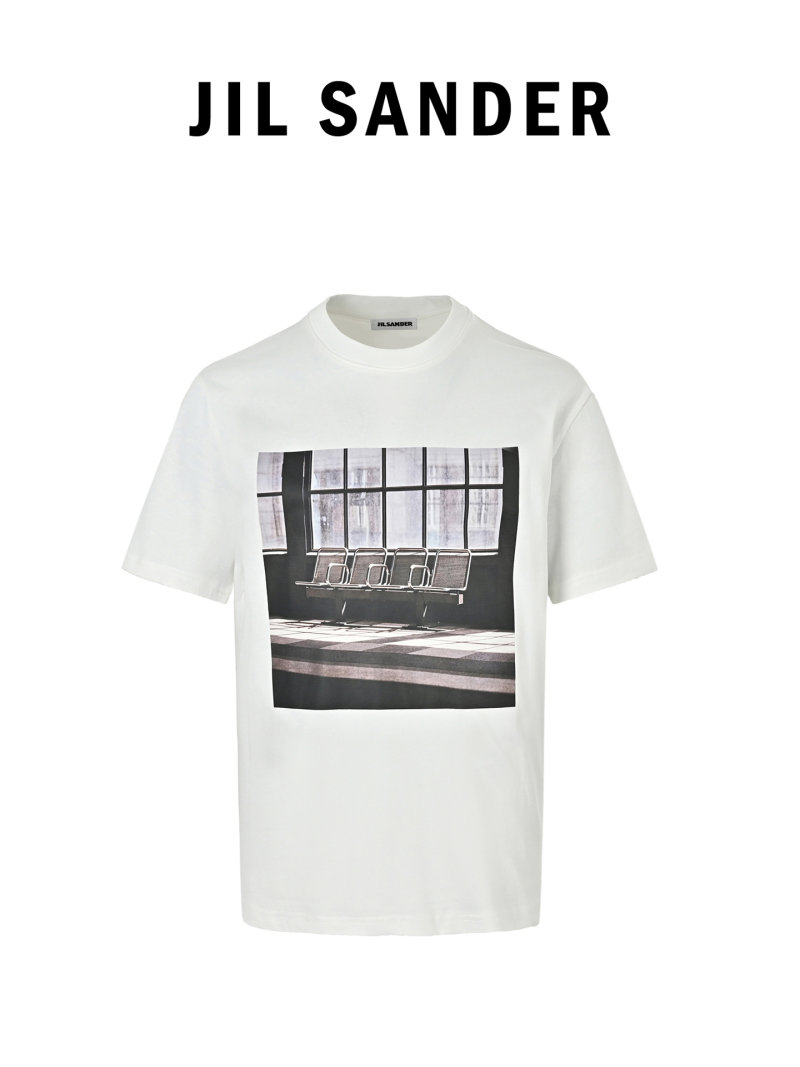 Jil Sander Waiting Room Chair Print White T-Shirt