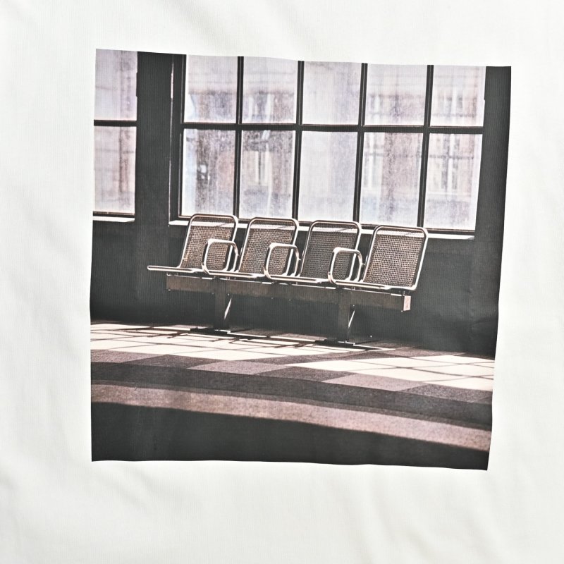 Cream Graphic Print Short Sleeve T-Shirt - Window Scene view