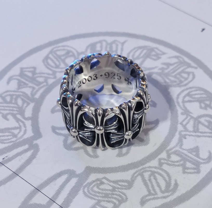 Chrome Hearts Gothic Script Silver Ring view