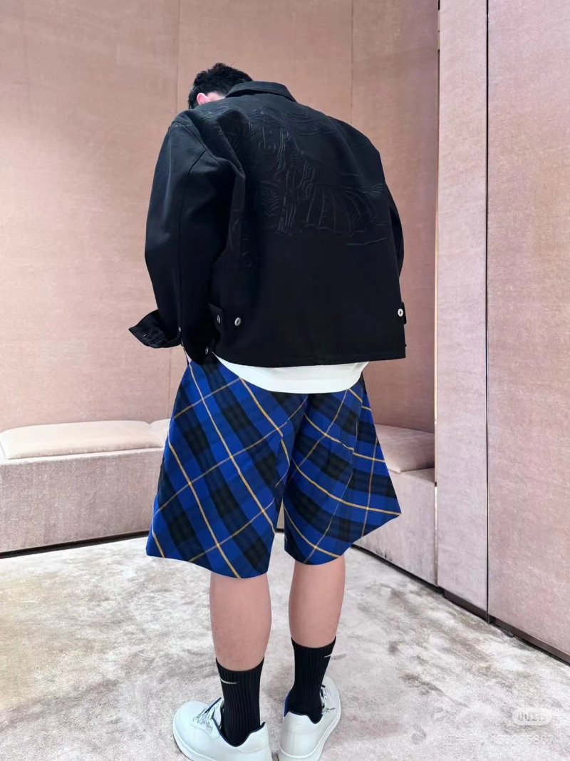 Burberry Navy Argyle Check Shorts view