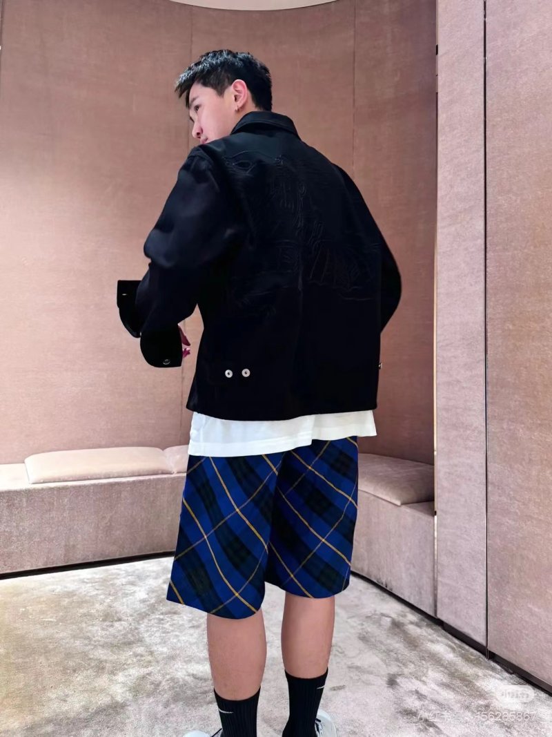 Burberry Navy Argyle Check Shorts view