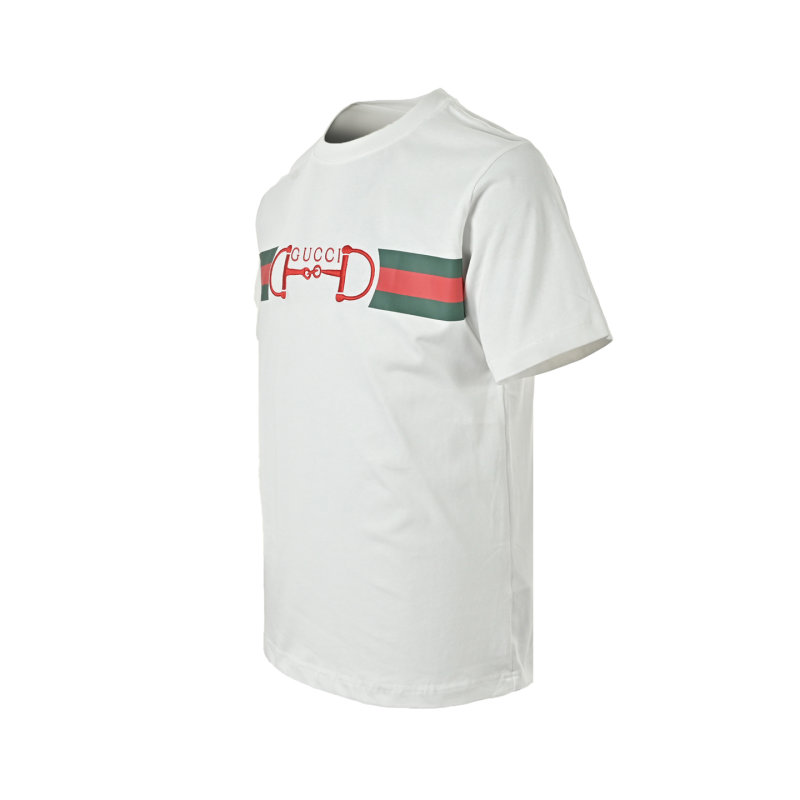Gucci Horsebit Web Stripe White T-Shirt view