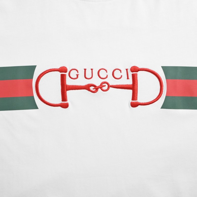 Gucci Horsebit Web Stripe White T-Shirt view