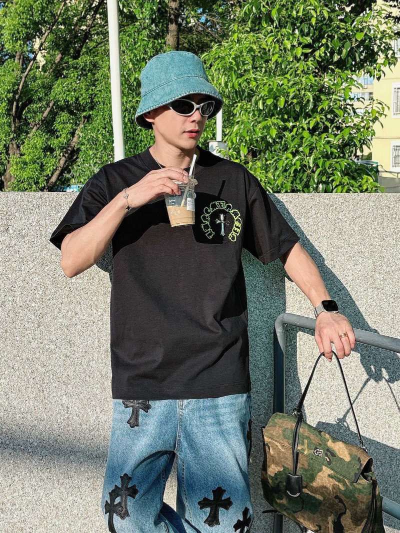Chrome Hearts Black Cross Logo T-Shirt