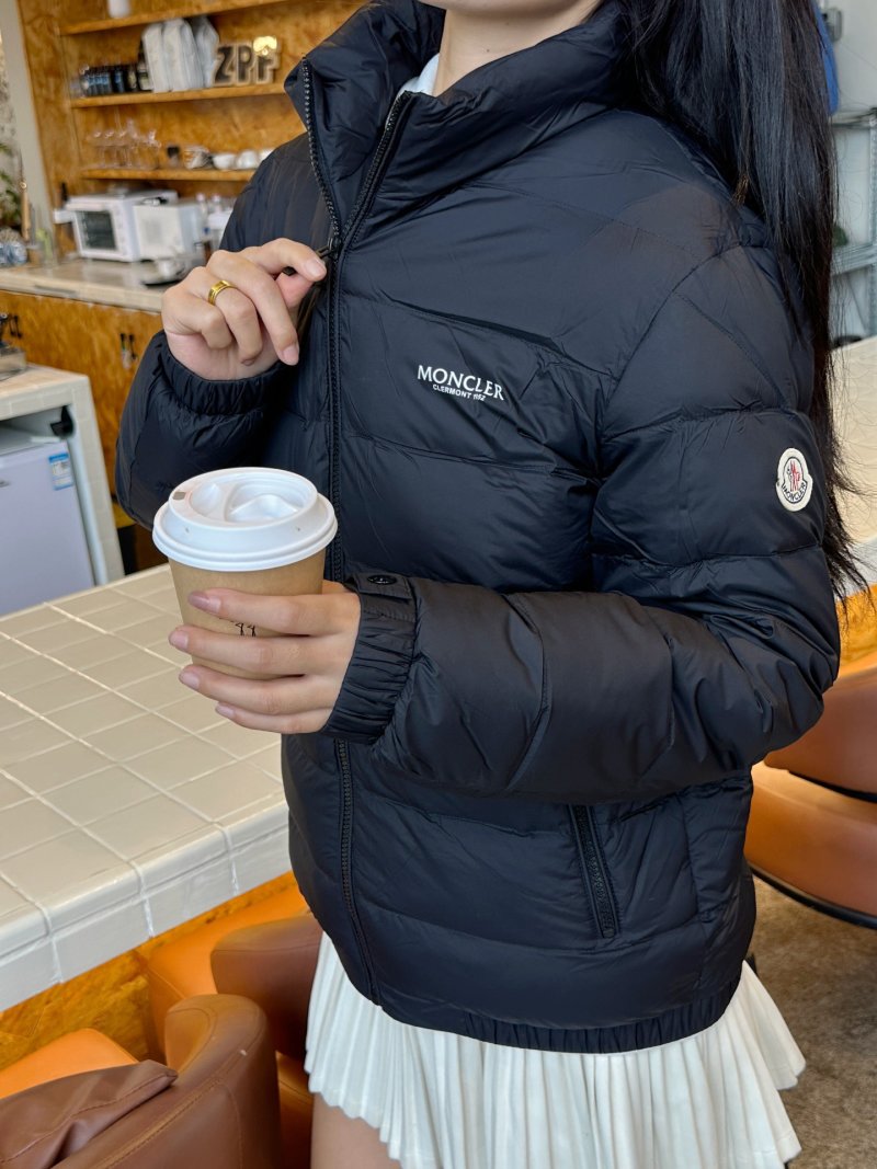 Black Quilted Puffer Down Jacket – Lightweight Winter Coat view