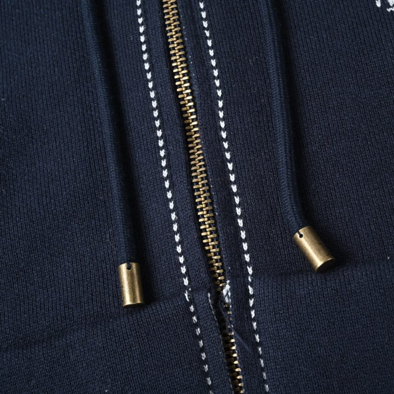 Louis Vuitton Navy Zip Hoodie Jacket with LV Monogram view