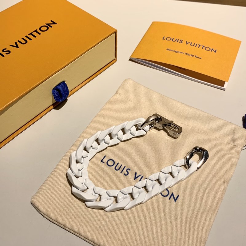 Louis Vuitton Monogram Clouds Chain Bracelet Silver Blue view