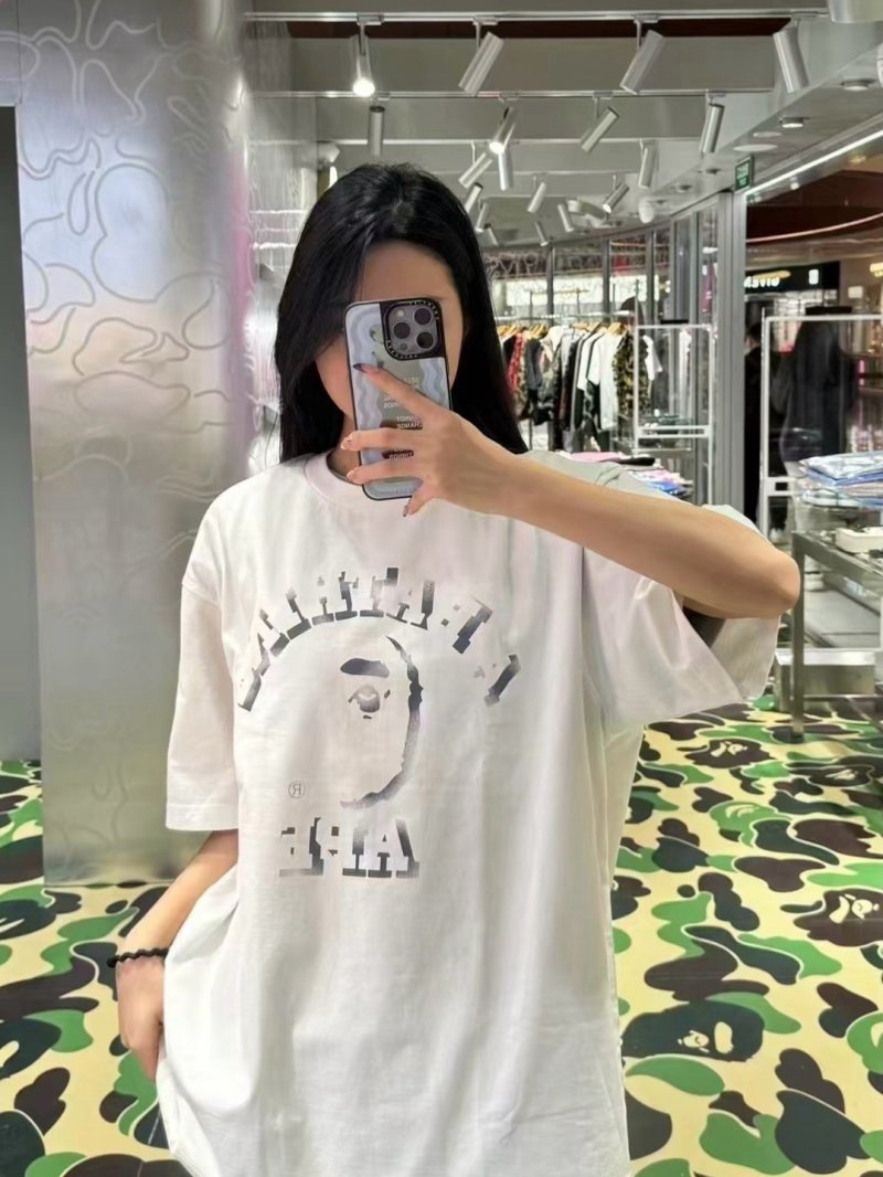 Oversized White Graphic Print T-Shirt with Abstract Face Design