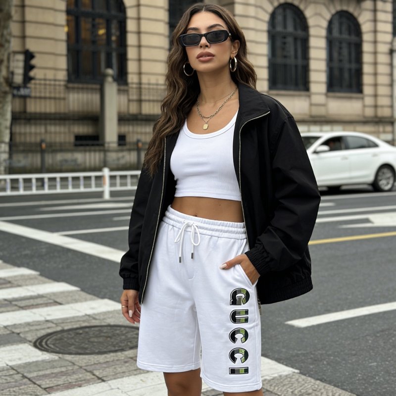 Gucci White Logo Shorts view