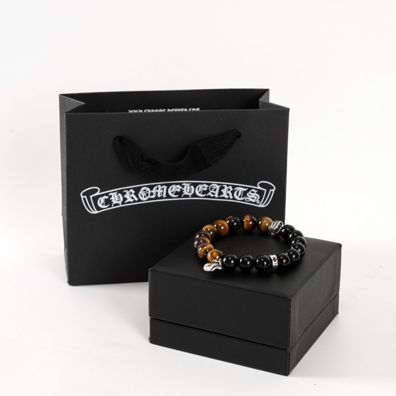 Chrome Hearts Vintage Beaded Bracelet - Tiger Eye & Black Onyx view