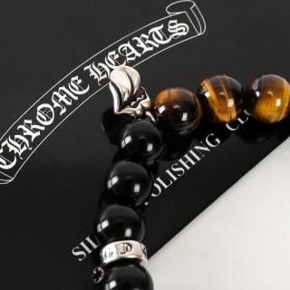 Chrome Hearts Vintage Beaded Bracelet - Tiger Eye & Black Onyx view 4