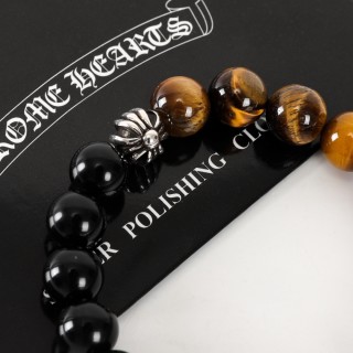 Chrome Hearts Vintage Beaded Bracelet - Tiger Eye & Black Onyx view 5