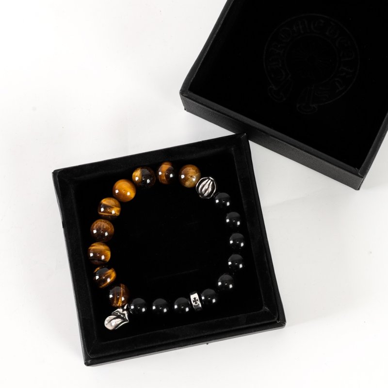 Chrome Hearts Vintage Beaded Bracelet - Tiger Eye & Black Onyx view