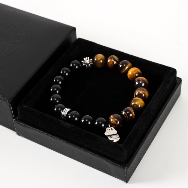 Chrome Hearts Vintage Beaded Bracelet - Tiger Eye & Black Onyx view