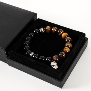 Chrome Hearts Vintage Beaded Bracelet - Tiger Eye & Black Onyx view 8