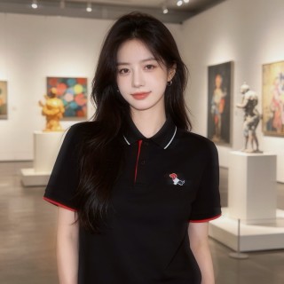 Thom Browne Dachshund Logo Polo Shirt Black view 3