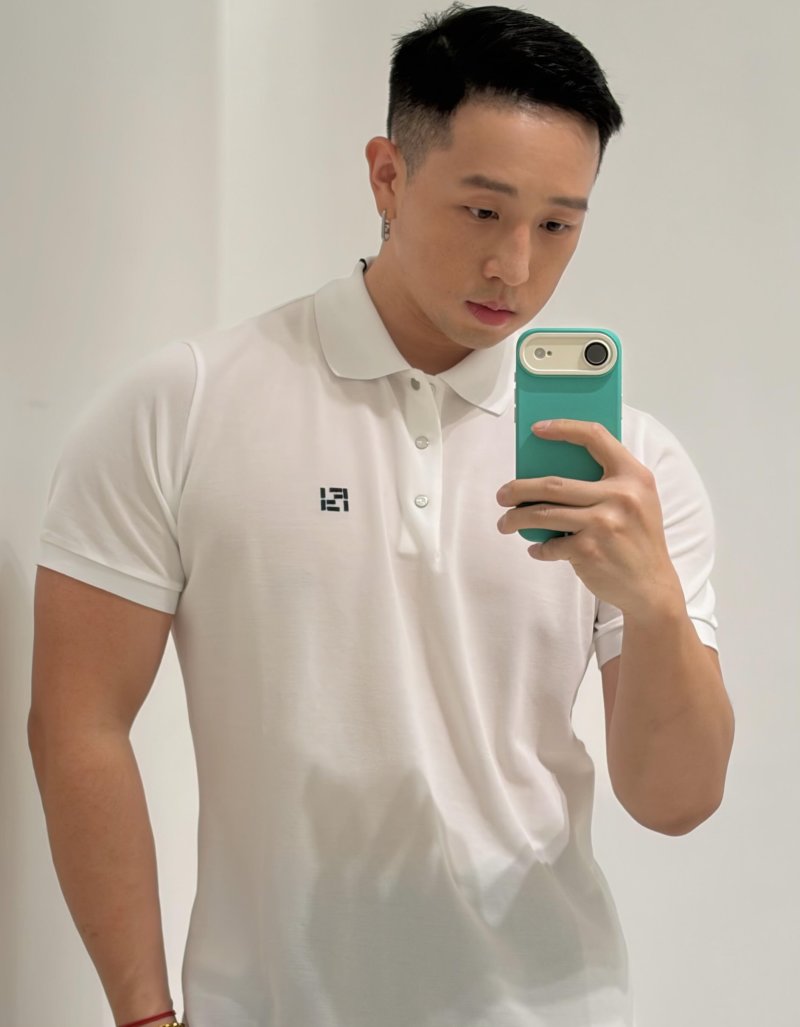 Fendi White Short Sleeve Polo Shirt view