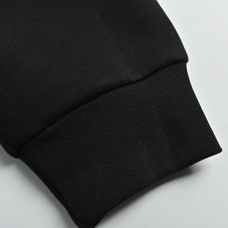 Miu Miu Black Logo Hoodie with Stripe Sleeves view