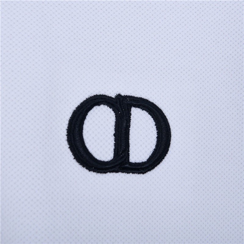 Dior CD Logo White Polo Shirt view
