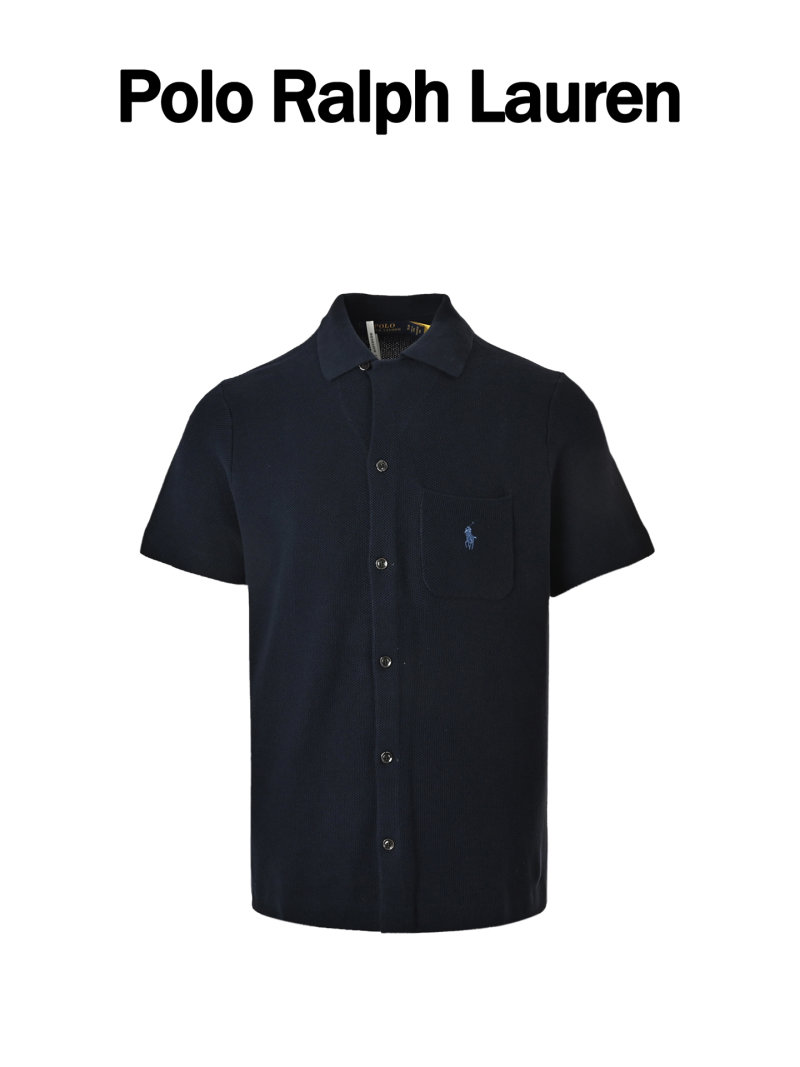 Navy Short Sleeve Polo Shirt view