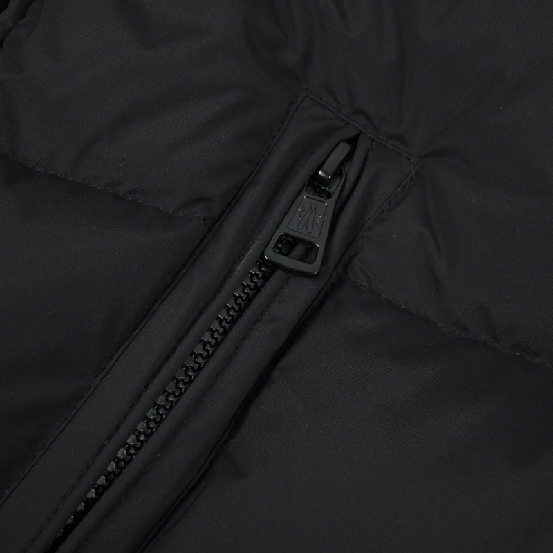Black Puffy Down Jacket Oversized Fit view
